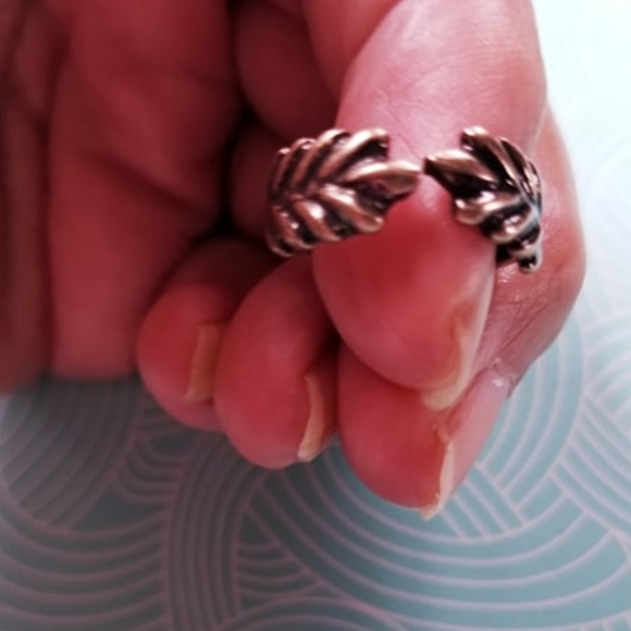 Vintage BRONZE LEAVES RING ~ Natural Love - Picture 5 of 8